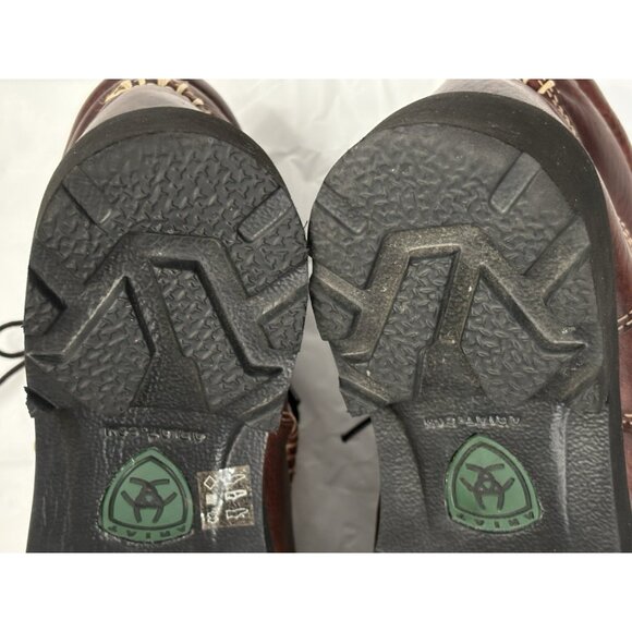 Ariat Canyon Lace Up Leather Work Boots Men’s 7 B Brown Lace UP Round Toe - Picture 15 of 16